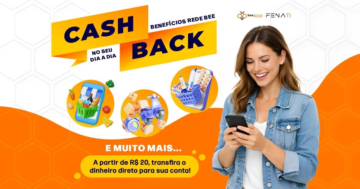 Economize nas compras do dia a dia e zere sua contribuição com cashback da Bee Fenati!