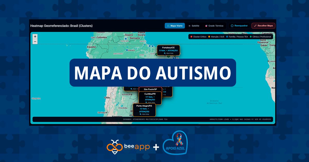 Apoio Azul lança Mapa do Autismo para identificar demandas por atendimento no Brasil