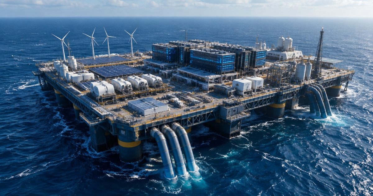 Projeto quer transformar o oceano em fonte de energia, água e processamento de IA